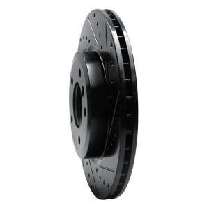 BMW 330I Brake Rotor (1) - Front Right - R1 Concepts - Drilled & Slotted - Black - `01-`08